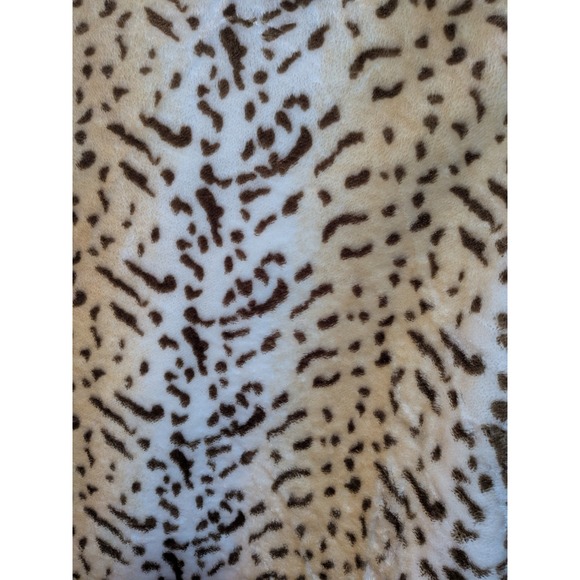 Vintage Y2K 80s Mobwife Queen Boho Festival Soft Faux Fur Snow Leopard L Coat - Picture 9 of 10